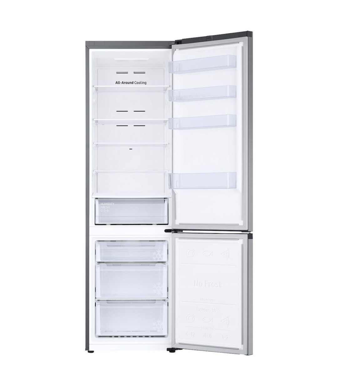 Samsung Ψυγειοκαταψύκτης 390lt NoFrost Υ203xΠ59.5xΒ65.8εκ. Inox RB38C600ESA/EF