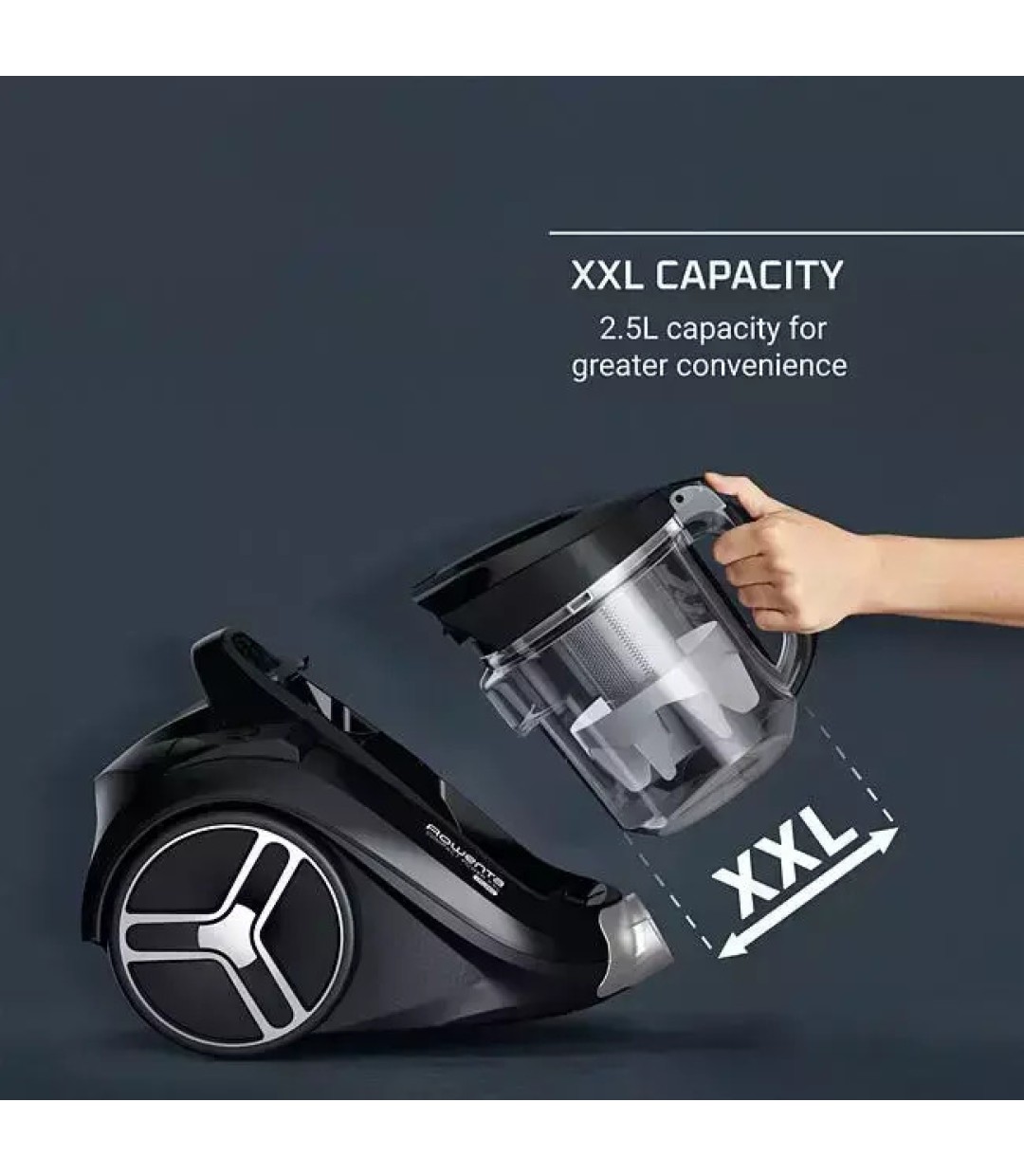 Rowenta RO4B25 Compact Power Xxl Ηλεκτρική Σκούπα 900W με Κάδο 2.5lt Μαύρη Rowenta RO4B25 Compact Power Xxl Ηλεκτρική Σκούπα 900W με Κάδο 2.5lt Μαύρη