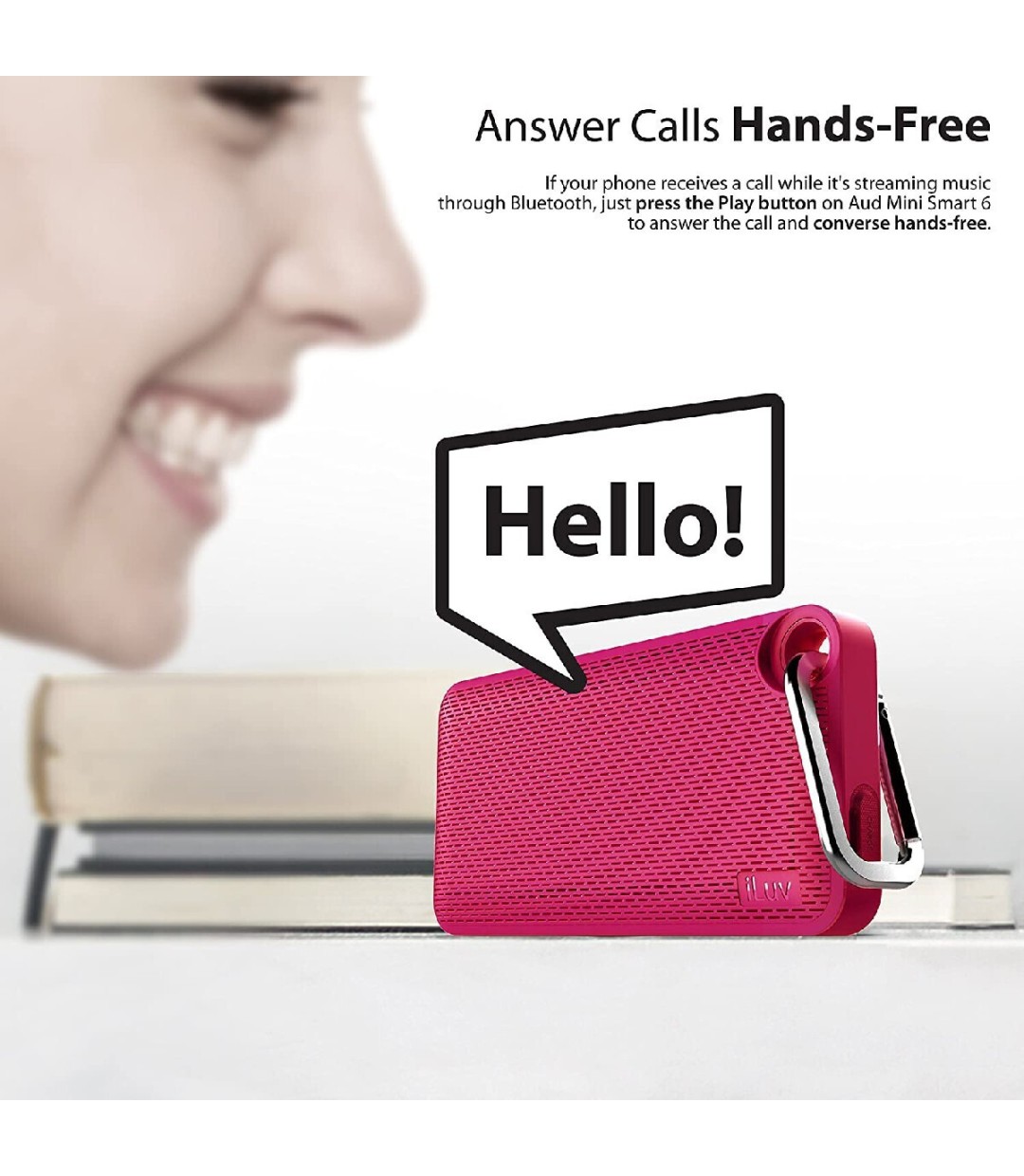 iLuv Aud Mini Smart 6 Ηχείο Bluetooth 1W Ροζ  