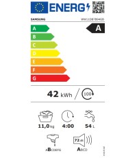 Samsung Πλυντήριο Ρούχων 11kg 1400 Στροφών Μαύρο WW11DB7B94GBU4