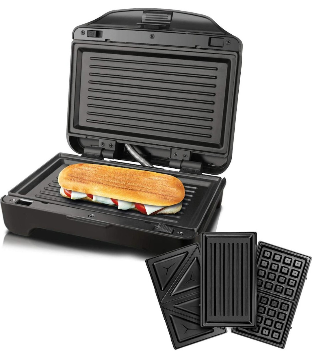 Taurus Miami Premium Τοστιέρα με Αποσπώμενες Πλάκες για 2 Τοστ 900W Γκρι