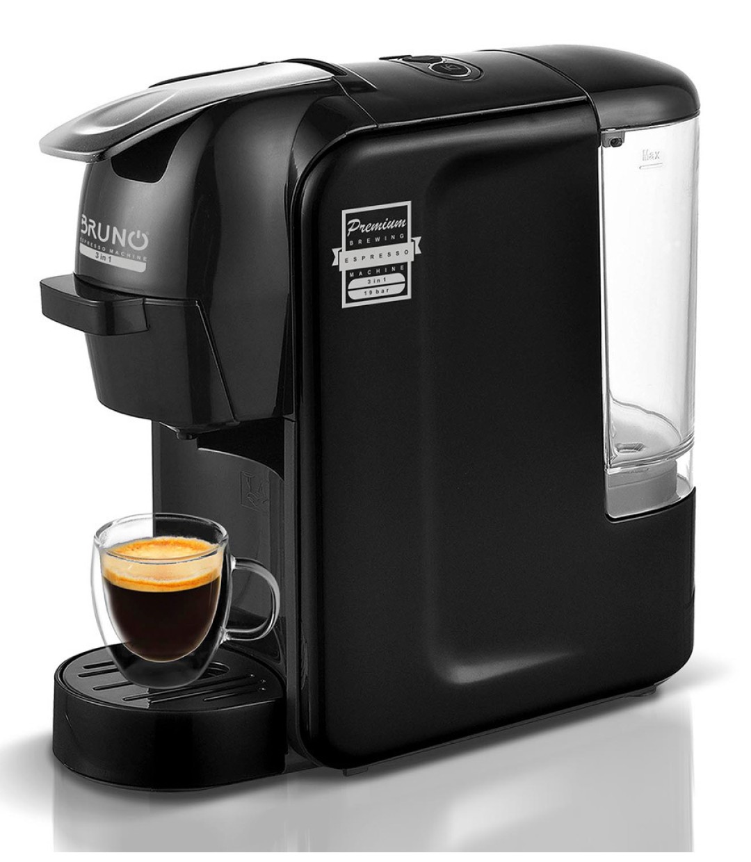  Bruno 3 σε 1 Multi Capsule Πίεσης 19bar Μαύρη BRN-0124