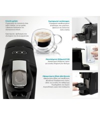  Bruno 3 σε 1 Multi Capsule Πίεσης 19bar Μαύρη BRN-0124