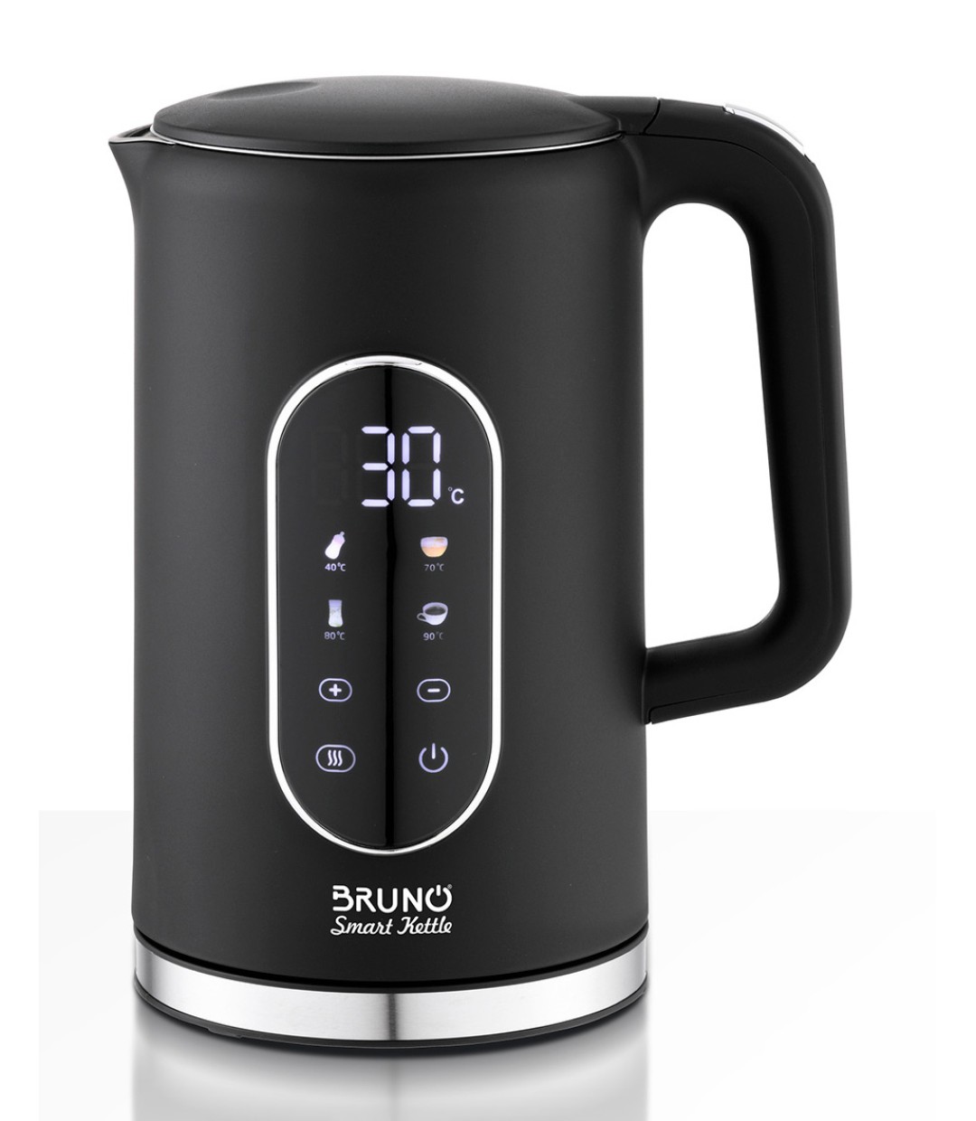  Bruno Βραστήρας νερού προηγμένων λειτουργιών, Ψηφιακός με διπλό τοίχωμα BRN-0245, 1.7L 2200W, Μαύρος 