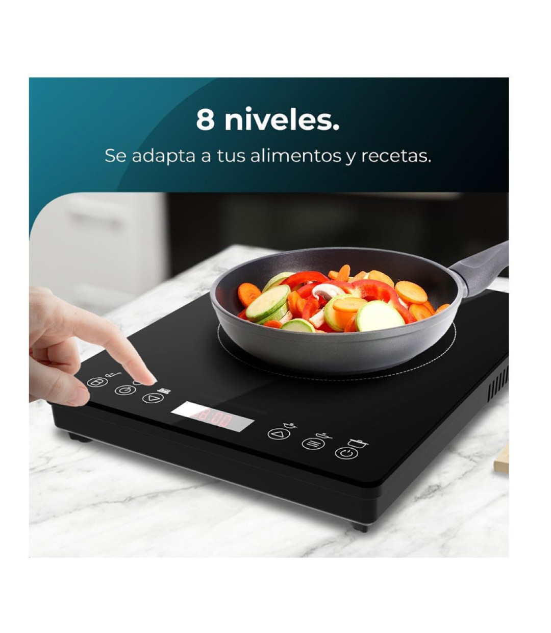 Cecotec Full Magma Slim Επιτραπέζια Εστία Επαγωγική Μονή Μαύρη 02559