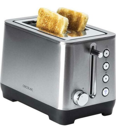  Cecotec BigToast Extra Double Φρυγανιέρα 2 Θέσεων 1000W Inox 03084