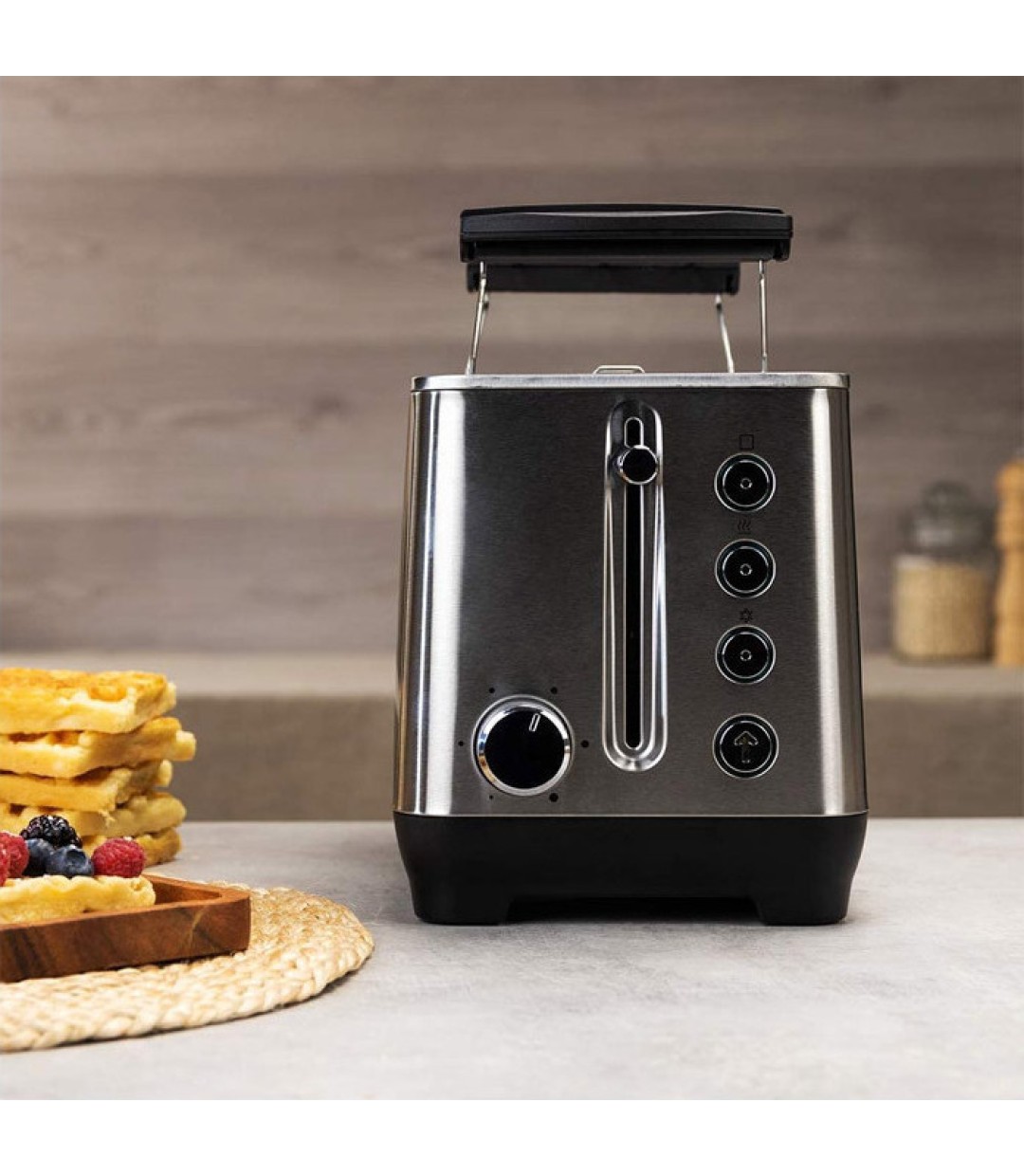  Cecotec BigToast Extra Double Φρυγανιέρα 2 Θέσεων 1000W Inox 03084