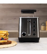  Cecotec BigToast Extra Double Φρυγανιέρα 2 Θέσεων 1000W Inox 03084