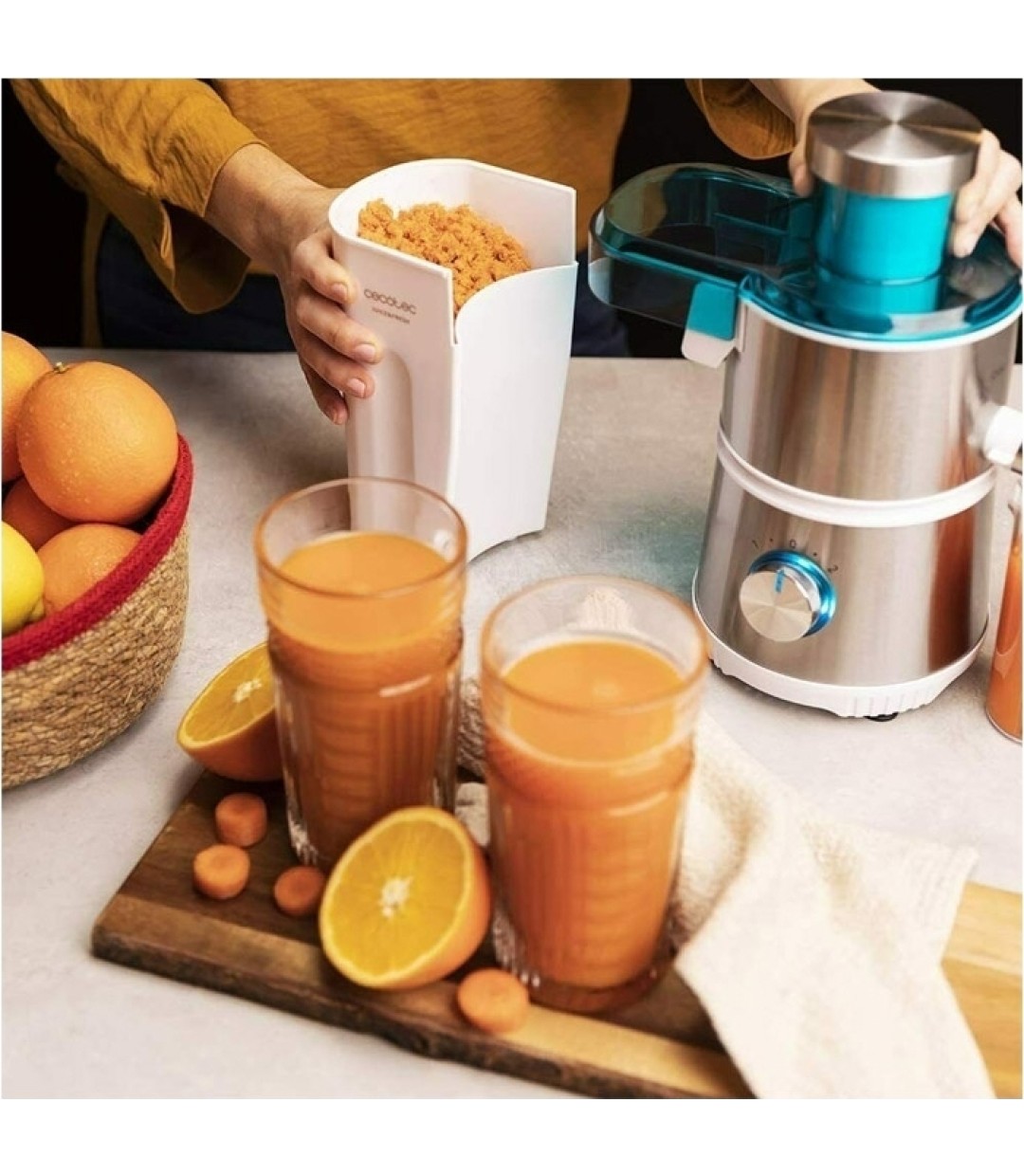  Cecotec Juice & Fresh 400 Titan Αποχυμωτής 400W Ασημί 04154