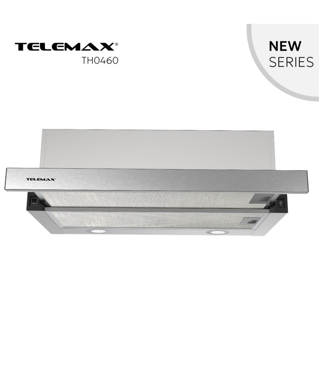 Απορροφητήρας Κουζίνας Συρόμενος 60cm Telemax TH0460 Inox