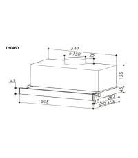 Απορροφητήρας Κουζίνας Συρόμενος 60cm Telemax TH0460 Inox