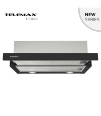 Απορροφητήρας Κουζίνας Συρόμενος 60cm Telemax TH0460 Μαύρο