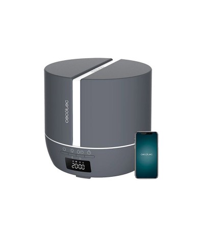  Cecotec Led Συσκευή Αρωματοθεραπείας PureAroma 550 Connected με Χρονοδιακόπτη Γκρι 500ml 05646 