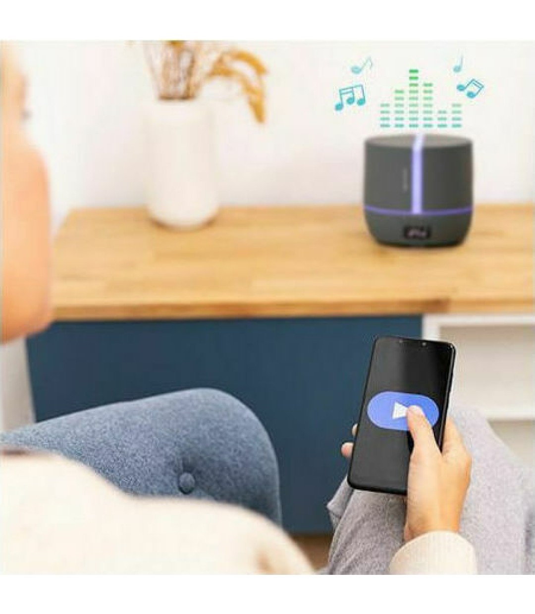  Cecotec Led Συσκευή Αρωματοθεραπείας PureAroma 550 Connected με Χρονοδιακόπτη Γκρι 500ml 05646 