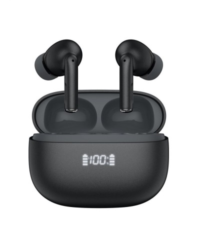 Platinet PM1002ANC In-ear Bluetooth Handsfree Ακουστικά με Θήκη Φόρτισης Μαύρα