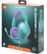 JBL Quantum 100M2 Over Ear Gaming Headset με σύνδεση 3.5mm Μπλε 