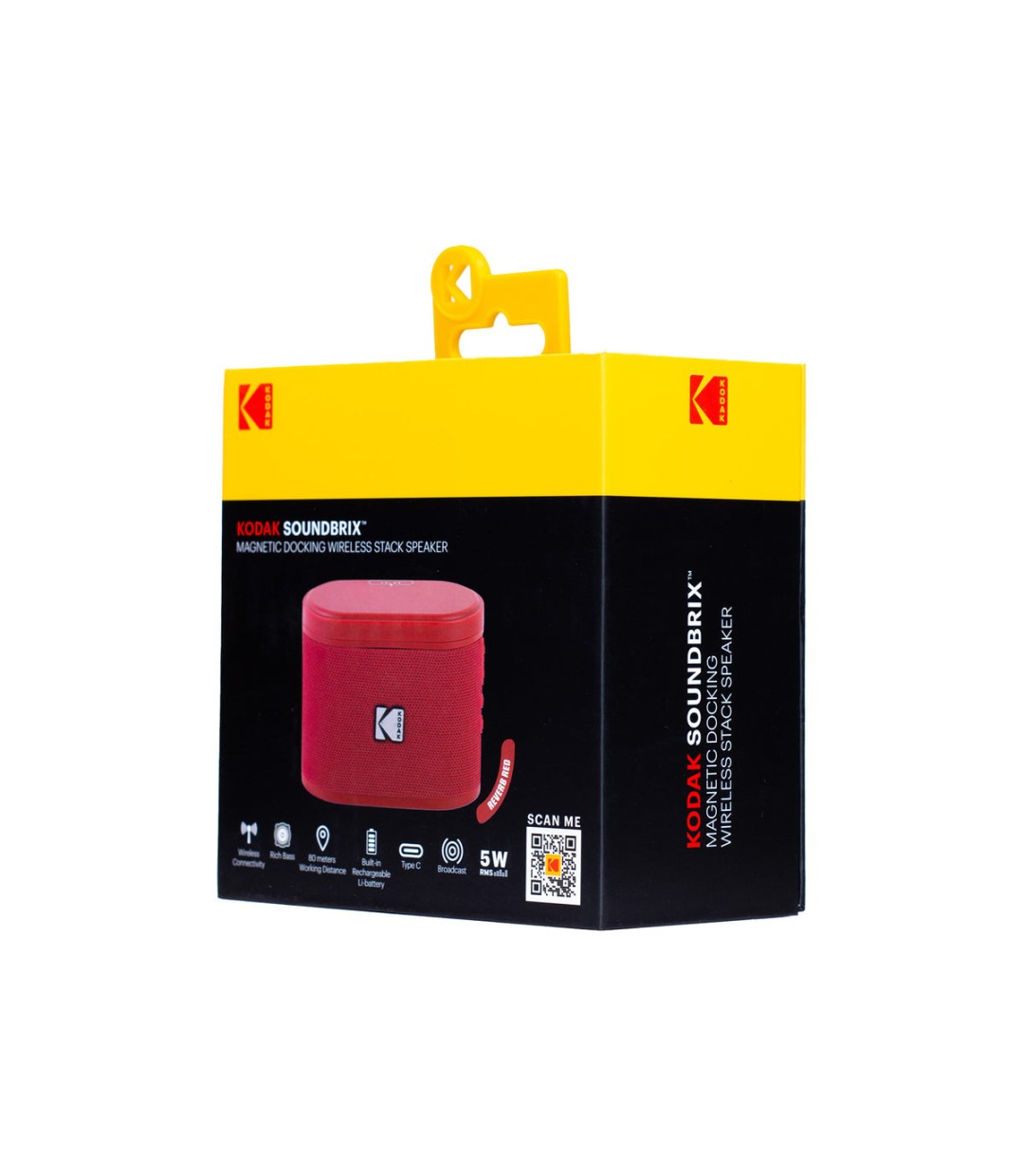 Kodak SOUNDBRIX Ηχείο Bluetooth 5W με Διάρκεια Μπαταρίας έως 5 ώρες Reverb Red