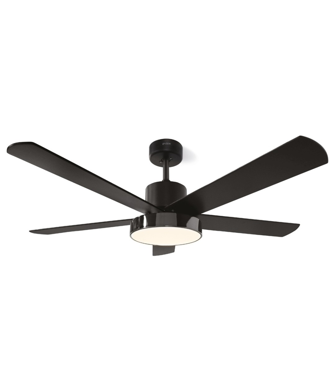  Gruppe 48-12115DC Ανεμιστήρας Οροφής 122cm με Φως και Τηλεχειριστήριο Μαύρος 