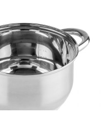 Muhler MR-1242 Σετ Μαγειρικά Σκεύη από Ανοξείδωτο Ατσάλι Ασημί 12τμχ