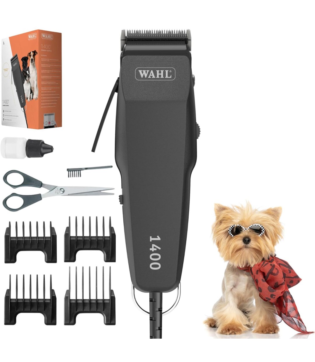  Κουρευτική Μηχανή Σκύλων Ρεύματος από Ανοξείδωτο Ατσάλι 6000rpm Μαύρο 1406-0482