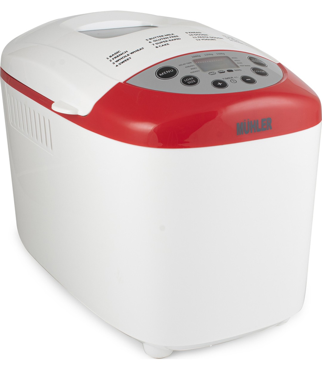  Muhler Αρτοπαρασκευαστής 850W Χωρητικότητας 1500gr με 15 Προγράμματα MBM-1502
