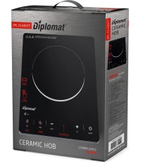  Diplomat DPL CS-H2017T Επιτραπέζια Εστία Κεραμική Μονή Μαύρη 