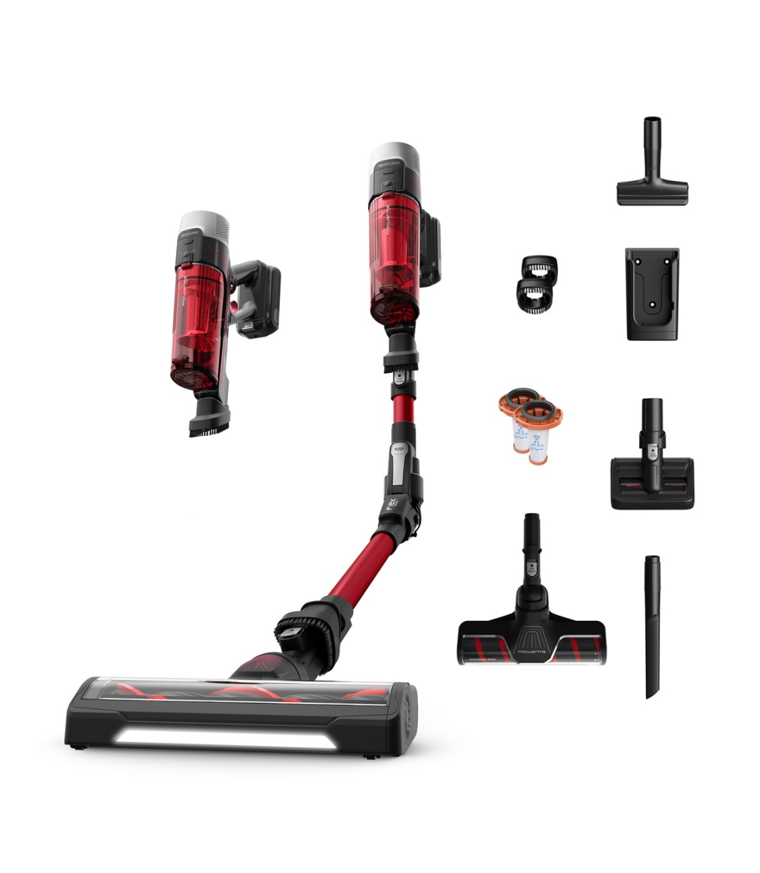 Rowenta X-Force Flex 9.60 RH 2099 Επαναφορτιζόμενη Σκούπα Stick 18.5V Μαύρη