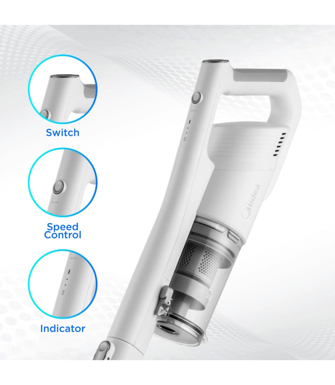 Midea 20Q0BW Σκούπα Stick & Χειρός 21.6V Λευκή