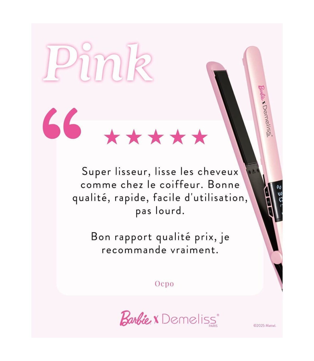  Demeliss Barbie Pink Πρέσα Μαλλιών με Κεραμικές Πλάκες 54W 21372