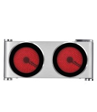  Life Double Επιτραπέζια Εστία Κεραμική Διπλή 221-0379 INOX