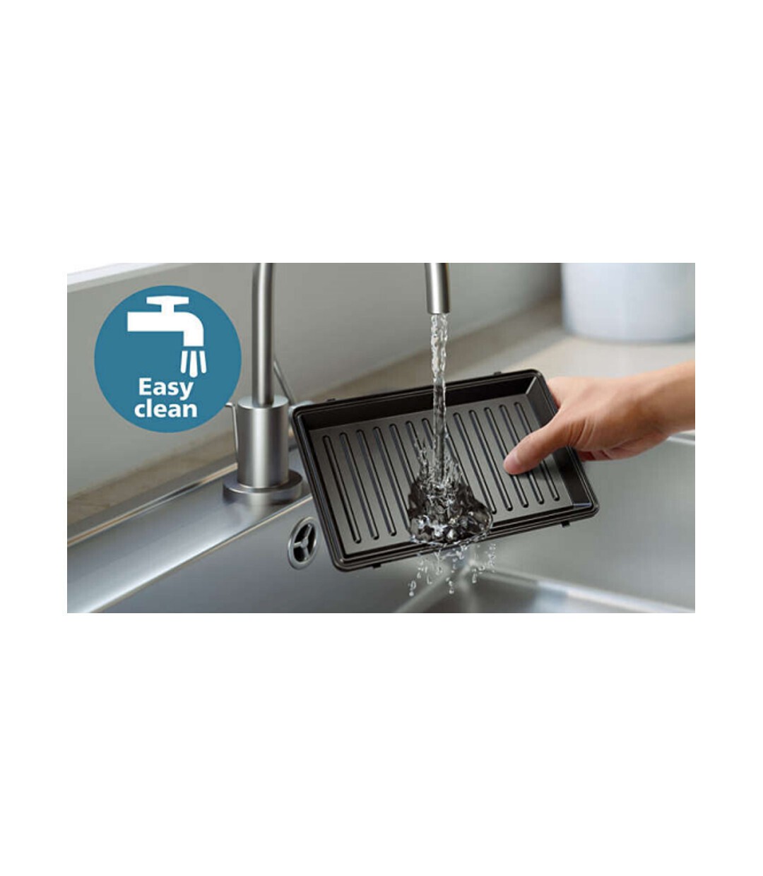  Philips HD 2350/80 Τοστιέρα με Αποσπώμενες Πλάκες για 2 Τοστ 750W Μαύρη 