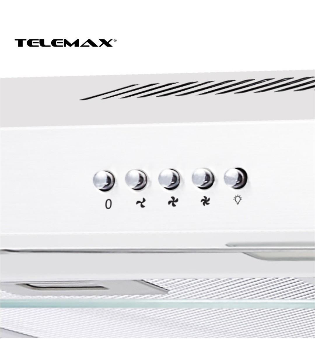 Απορροφητήρας Κουζίνας Ελεύθερος 60cm Telemax TF2360 Λευκό 