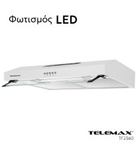 Απορροφητήρας Κουζίνας Ελεύθερος 60cm Telemax TF2360 Λευκό 