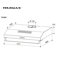 Απορροφητήρας Κουζίνας Ελεύθερος 60cm Telemax TF2360 Λευκό 