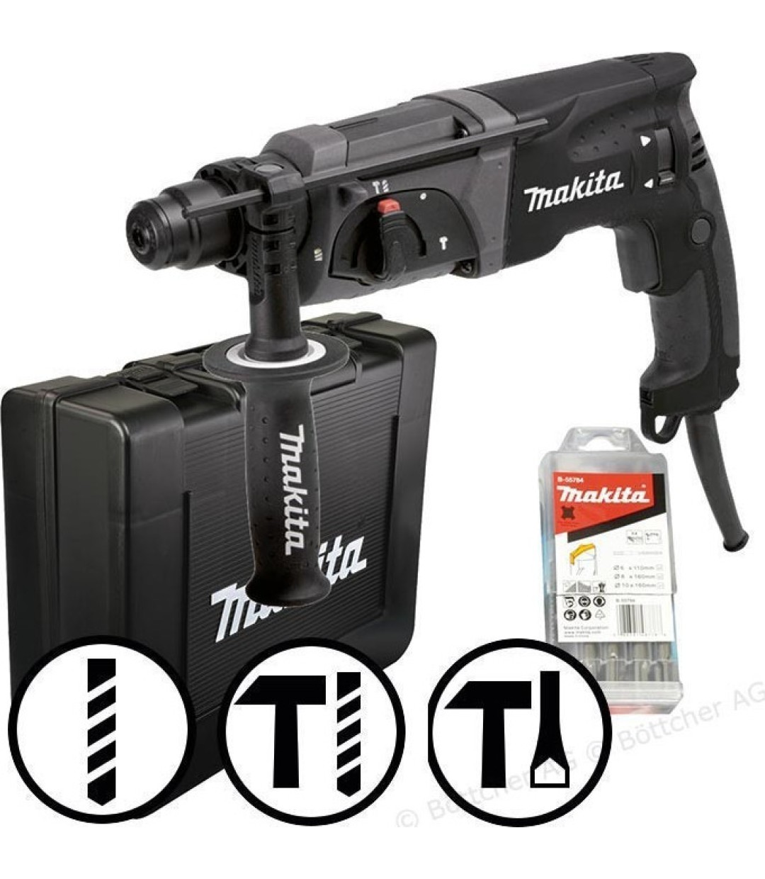 Makita ΗΡ 2470 ΒΧ40 Κρουστικό Σκαπτικό Πιστολέτο Ρεύματος 780W με Υποδοχή SDS Plus