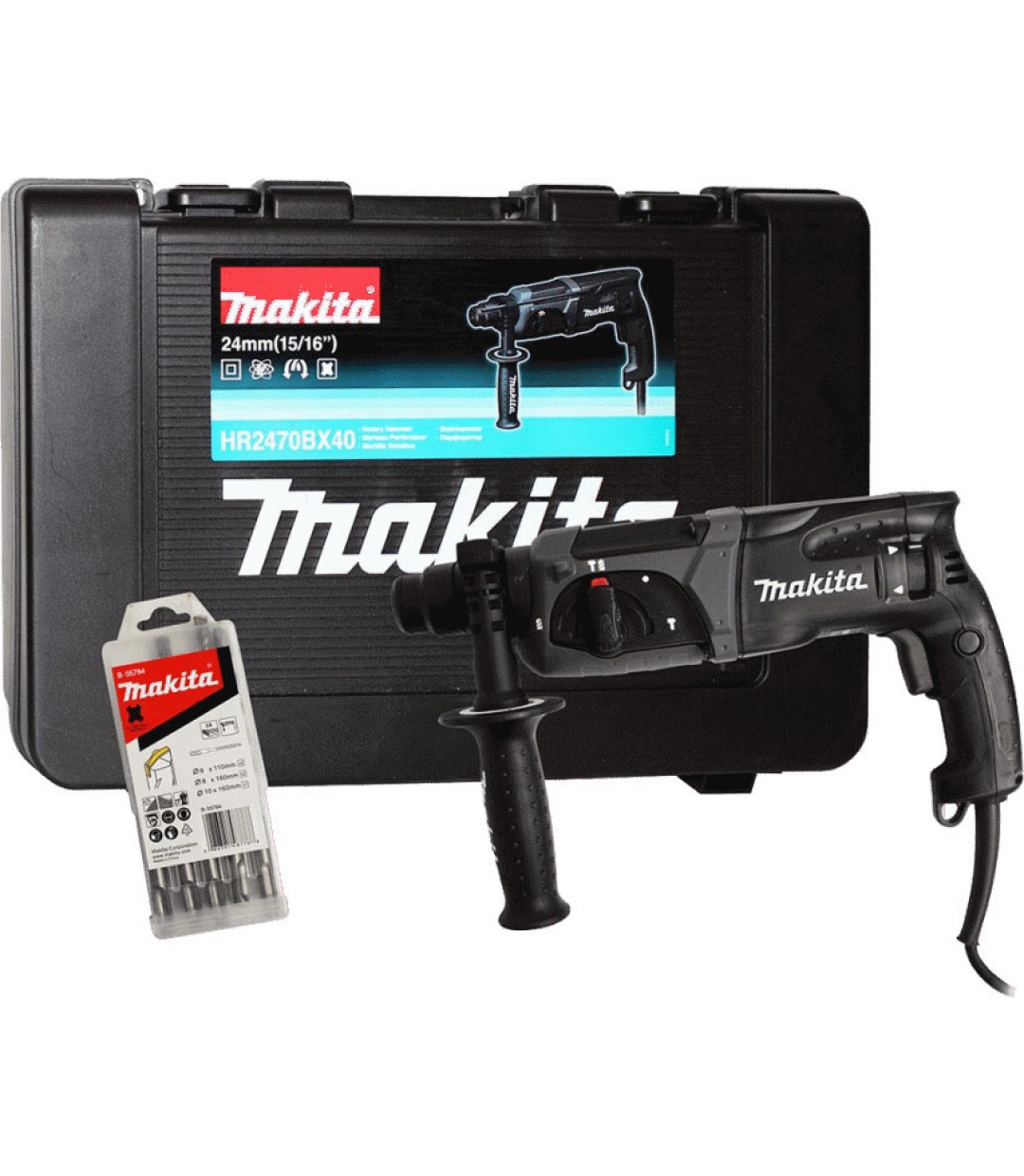 Makita ΗΡ 2470 ΒΧ40 Κρουστικό Σκαπτικό Πιστολέτο Ρεύματος 780W με Υποδοχή SDS Plus