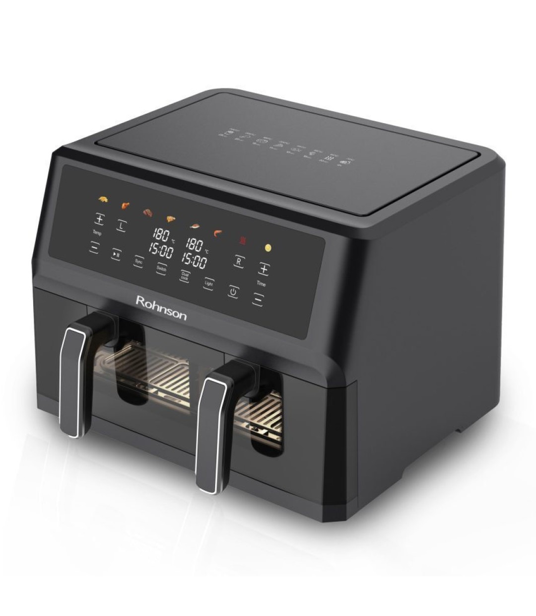 Rohnson R-2864 Air Fryer με Διπλό Αποσπώμενο Κάδο 10.4lt Μαύρο