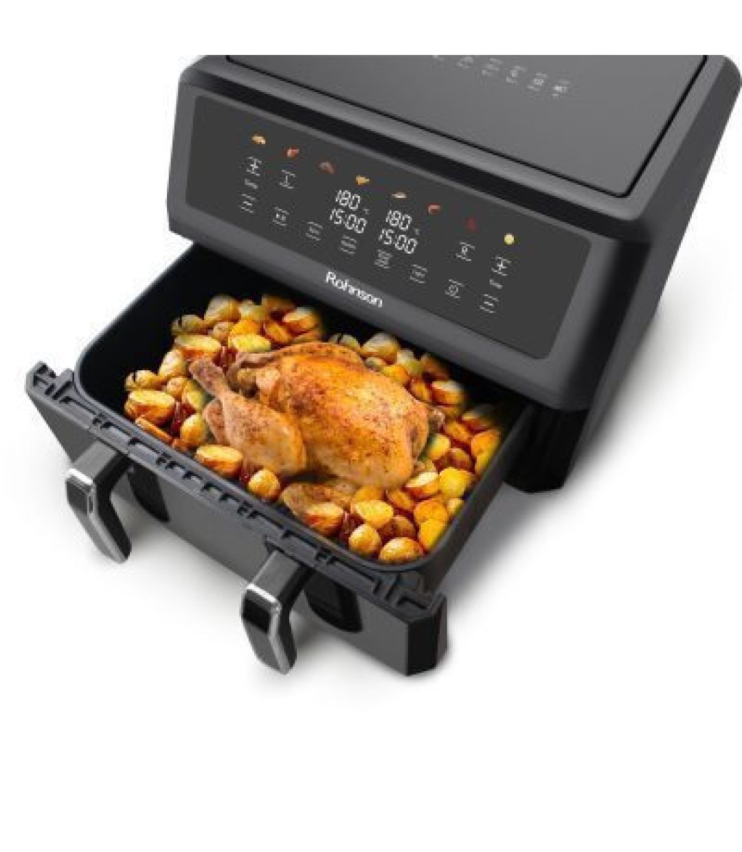 Rohnson R-2864 Air Fryer με Διπλό Αποσπώμενο Κάδο 10.4lt Μαύρο