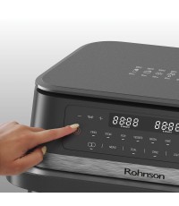 Rohnson Air Fryer με Διπλό Αποσπώμενο Κάδο 11.5lt Γκρι R-2881