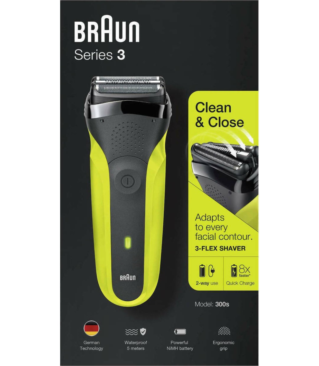 Braun Series 3 300S Περιστρεφόμενη Ξυριστική Μηχανή Προσώπου Επαναφορτιζόμενη