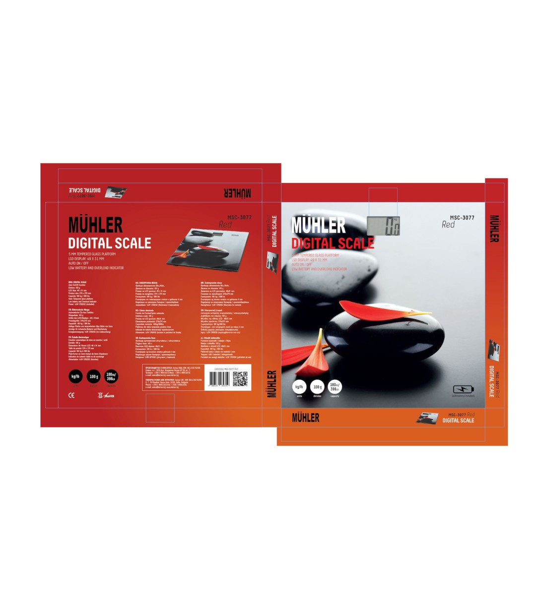  Muhler Ψηφιακή Ζυγαριά 150kg Flower Spa MSC-3077 