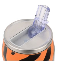 Estia Travel Cup Save the Aegean Ανακυκλώσιμο Ποτήρι Θερμός Ανοξείδωτο / Πλαστικό BPA Free 500ml Wild Claw με Καλαμάκι