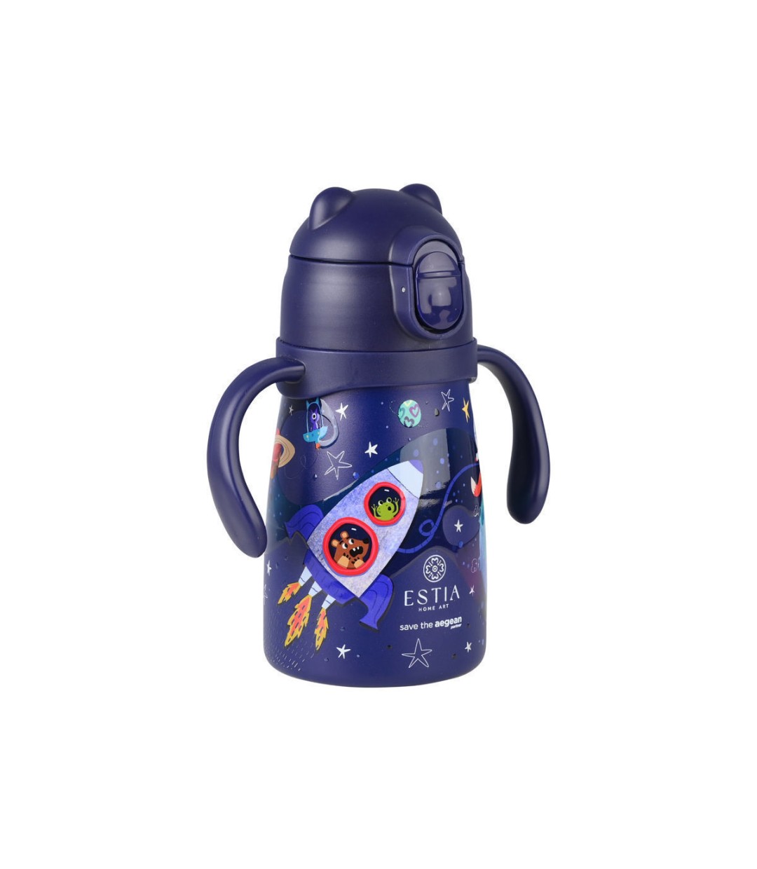 Estia Bubble Bottle Save The Aegean Παιδικό Παγούρι Θερμός Ανοξείδωτο με Pop-Up Καπάκι Non Spill Solar Jump 300ml