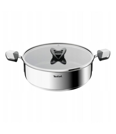 Tefal Emotion Σωτέζα από Ανοξείδωτο Ατσάλι με Καπάκι με Αντικολλητική Επίστρωση 26cm