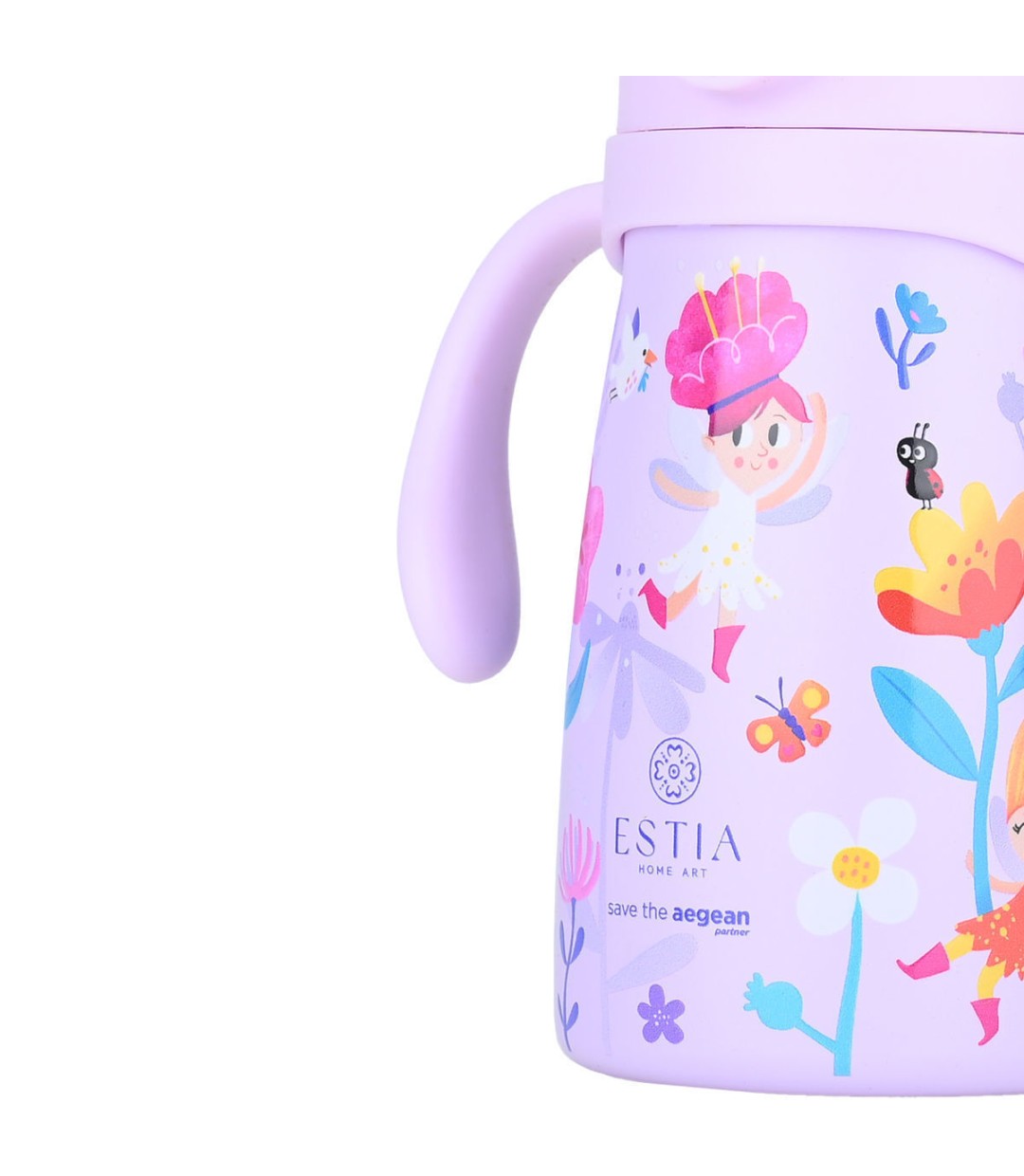 Estia Bubble Bottle Save The Aegean Παιδικό Παγούρι Θερμός Ανοξείδωτο με Pop-Up Καπάκι Non Spill Fairy Tales 300ml