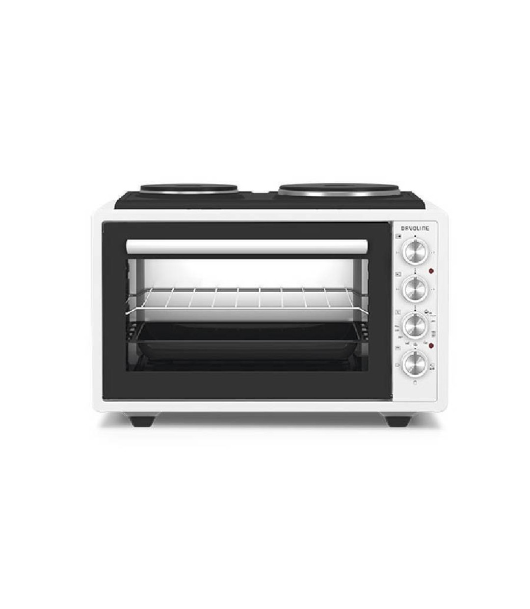  Davoline Urban Chef 3702 Ηλεκτρικό Φουρνάκι 37lt με 2 Εστίες WHITE