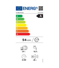  LG Ελεύθερο Πλυντήριο Πιάτων με Wi-Fi για 14 Σερβίτσια DF 375 HMS.ABMQEHS Π60xY85εκ. Μαύρο 