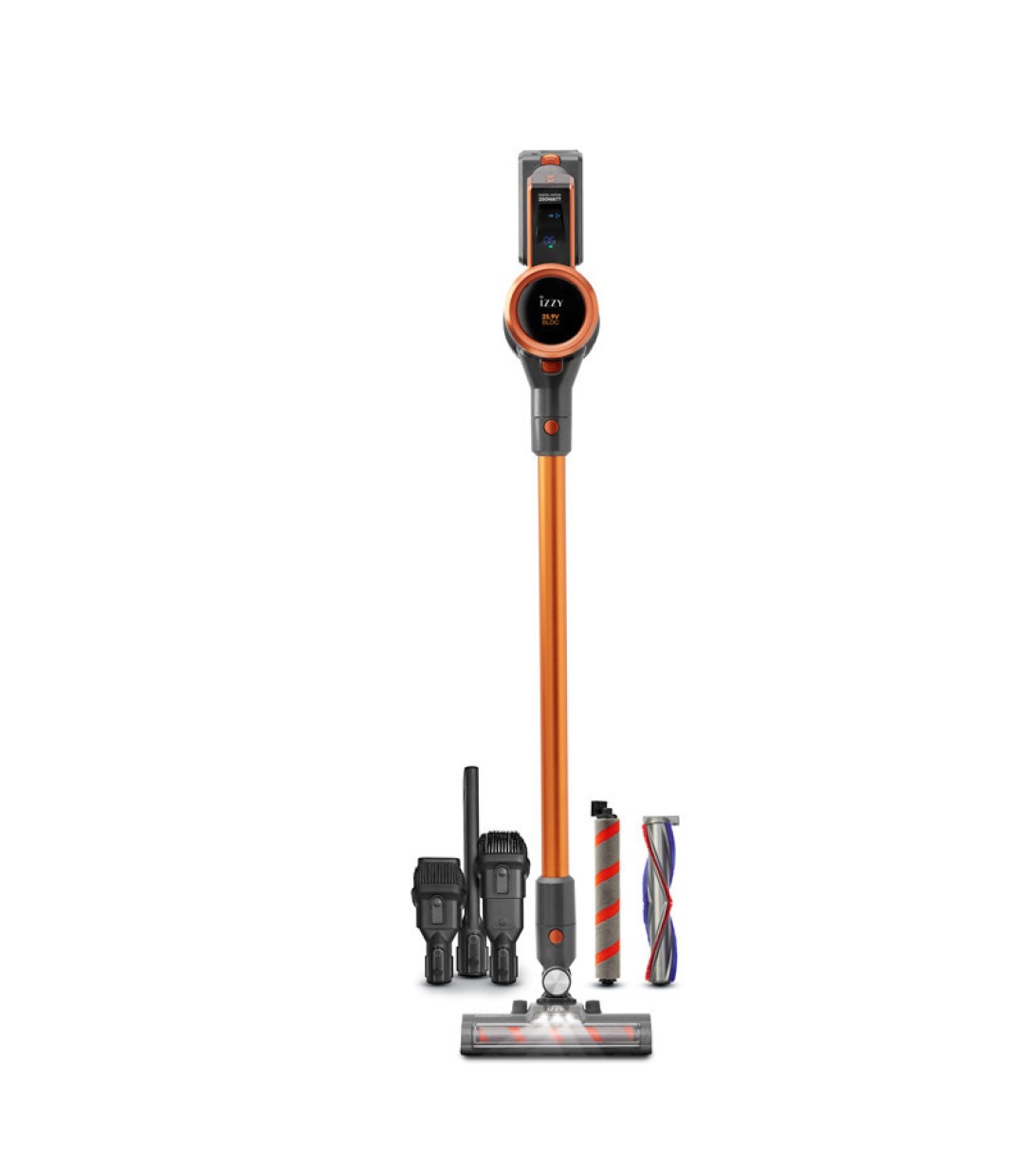 Izzy IZ-4007 Επαναφορτιζόμενη Σκούπα 2 σε 1 Stick & Χειρός 25.9V Πορτοκαλί