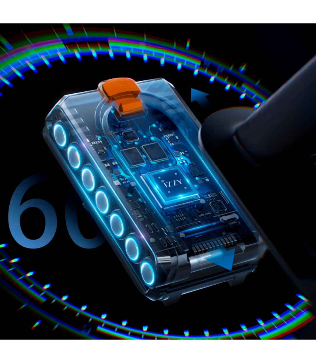 Izzy IZ-4007 Επαναφορτιζόμενη Σκούπα 2 σε 1 Stick & Χειρός 25.9V Πορτοκαλί