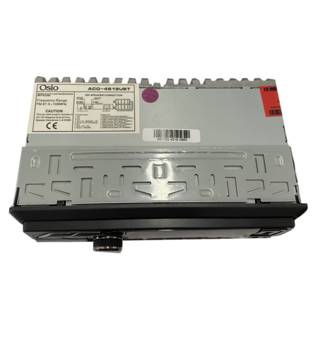  Osio aco-4519 UBT Ηχοσύστημα Αυτοκινήτου 1DIN (Bluetooth/USB) 